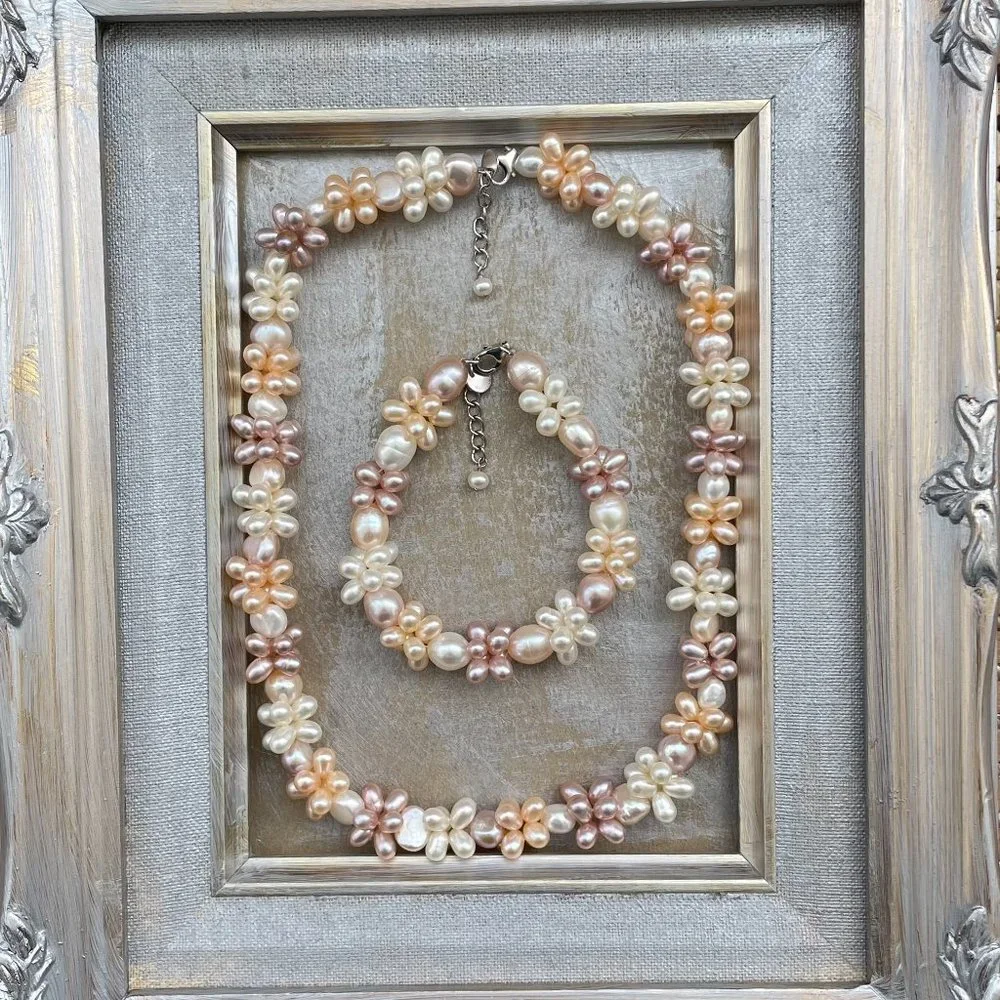 Tiffany & Co Iridesse Pearl Necklace and Bracelet set - Picture 1 of 8